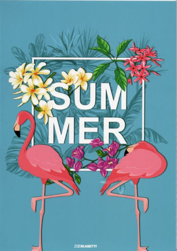 Picture of NOTEBOOK A4 RULED 80PGS GIRLS SUMMER FLAMINGO